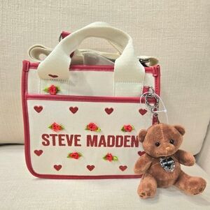 NEW Steve Madden Canvas Heart Handbag